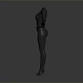 Black Long Sleeved Fitted Jumpsuit With Front Zipper And Waist Belt For Modern Fashion