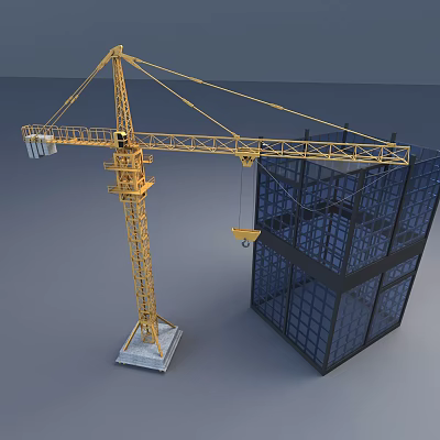 modern tower crane 3d model