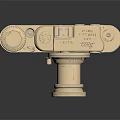 Vintage Digital Camera With Gold And Black Design Classic Lens And Control Buttons