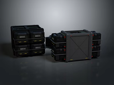 Durable Heavy Duty Industrial Equipment Storage Cases With Stackable Design And Secure Locking Features 3d model