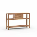 Modern Wooden Storage Shelf with Open Shelves and Single Drawer for Home Organization