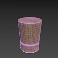 Modern Wooden Round Side Table With Layered Base And Brown Finish