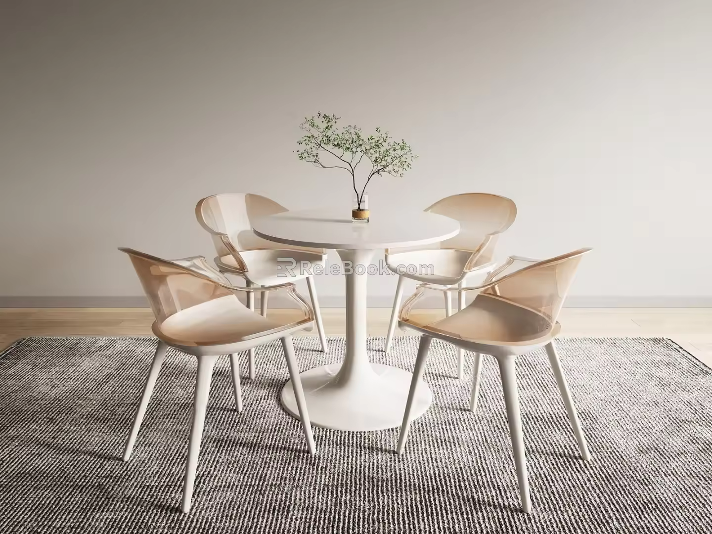Modern leisure table and chair combination negotiation table and chair combination 3d model