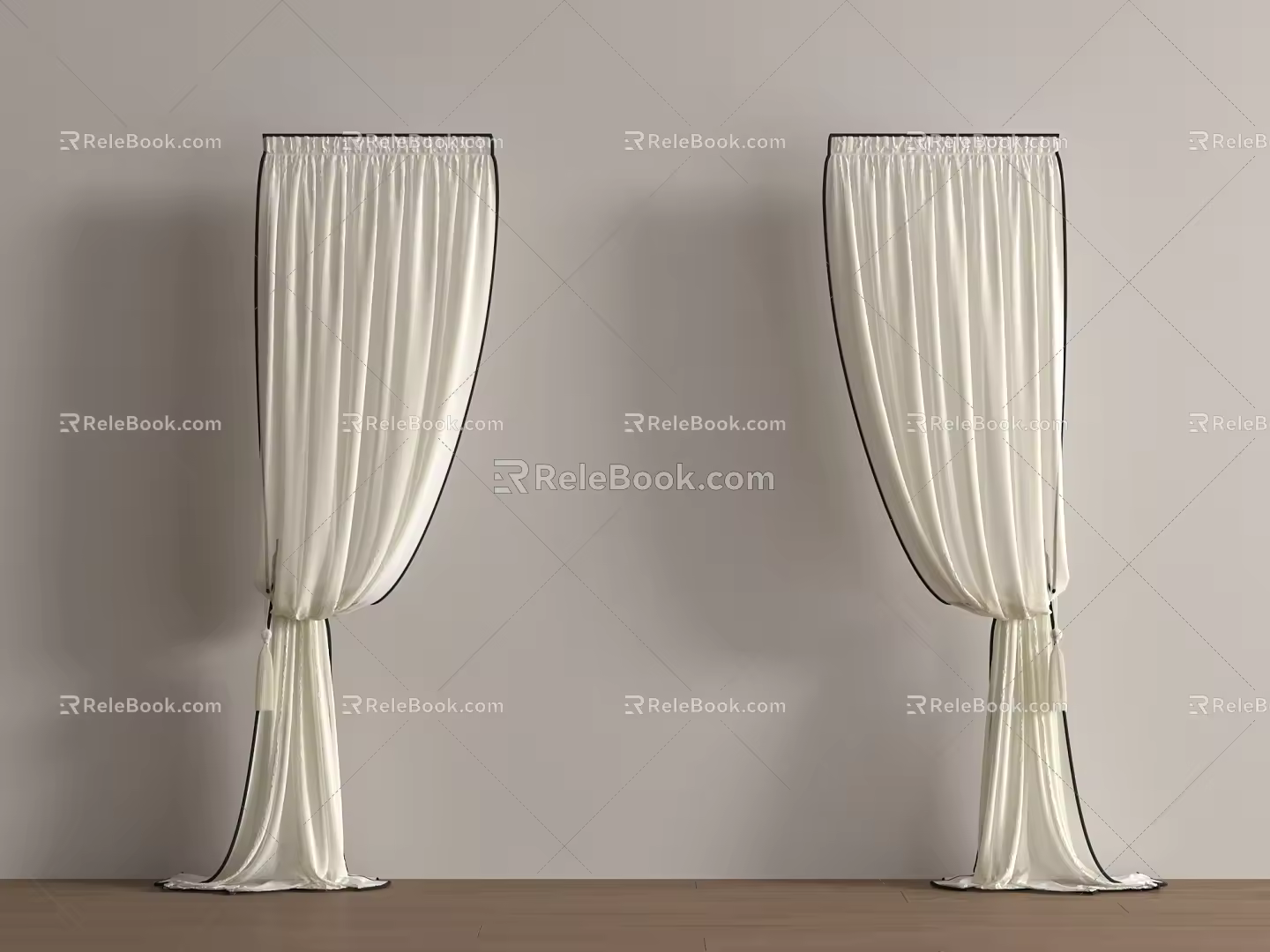 Middle Ancient Cream Gauze Curtain Modern Middle Ancient Window Screen Curtain Cream Middle Ancient Window Screen Curtain Modern Gauze Curtain Middle Ancient Gauze Curtain 3d model