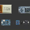 Various Electronic Components With Circuit Boards Microcontroller Modules And Battery Pack