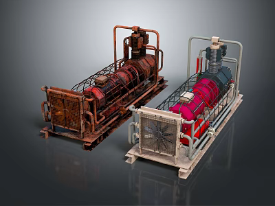 Industrial Machinery Equipment With Rustic And Modern Design Elements 3d model