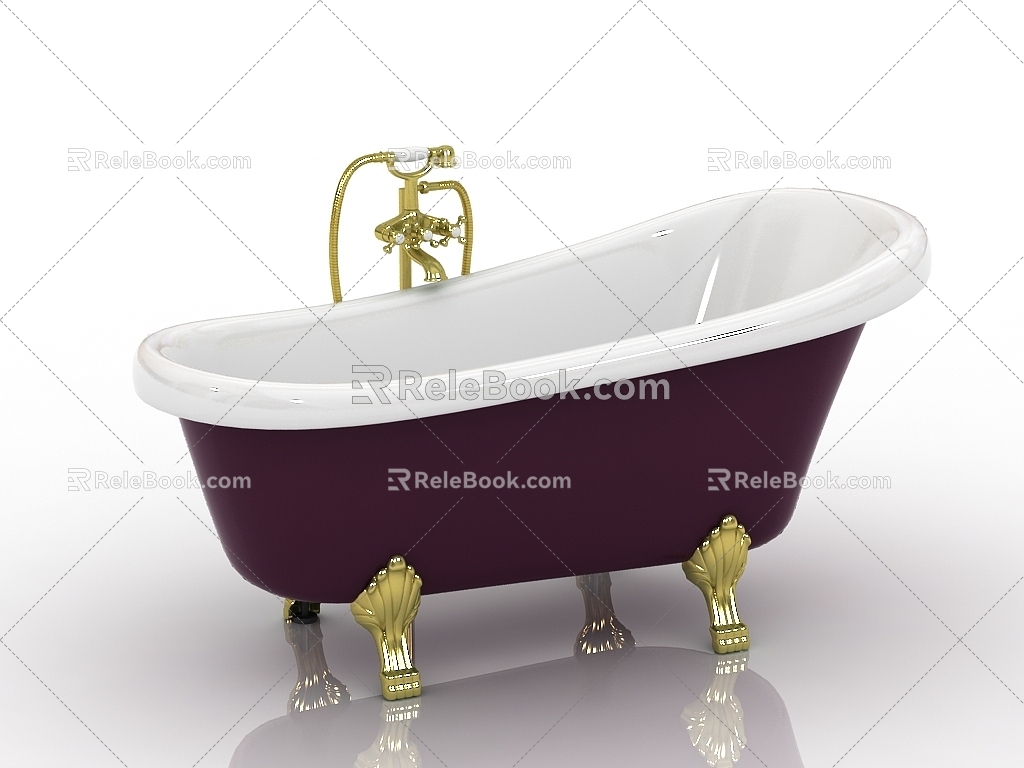 Modern Bathroom Supplies Bathtub 3d model