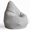 Comfortable Beige Bean Bag Chair with Textured Fabric for Relaxing Seating