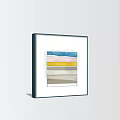 Abstract Paintings With Striped Patterns And Various Colors Framed As Wall Art 3d model