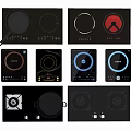 Induction Cooker Embedded Induction Cooker Induction Cooker Integrated Panel Double Stove Multi Stove Induction Cooker 3d model