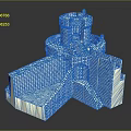 White Castle Model With Tower Walls Stairs And Detailed 3D Printed Structure