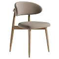 Modern Leisure Chair With Wooden Frame And Upholstered Seat In Multiple Views