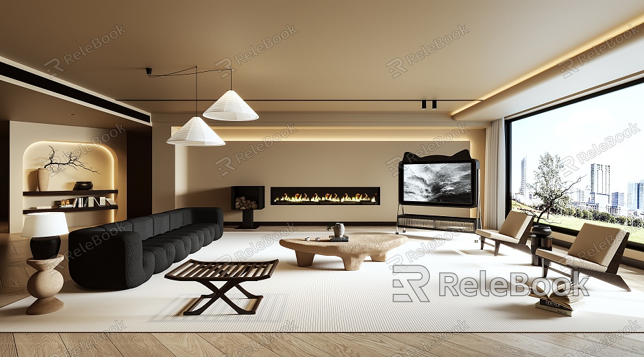 Middle Style Living Room model