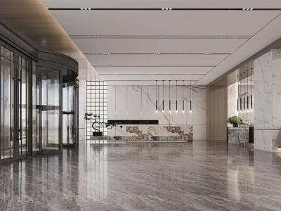 Modern Hall Office Hall 3d model