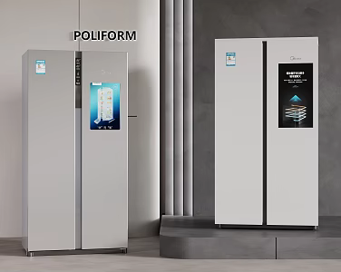 Refrigerator Double Door Refrigerator 3d model