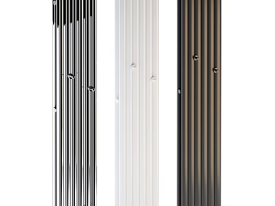 Contemporary Vertical Radiator Design With Black White And Dark Color Options For Home Heating 3d model