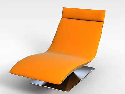Modern Orange Sofa and Coffee Table Set with Metal Base and Ergonomic Design 3d model