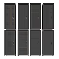 Various Modern Security Doors With Different Panel Designs And Lock Systems 3d model