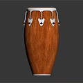 Artistic Wooden Percussion Instrument With White Drumhead And Metal Accents For Musical Painting Supplies