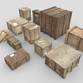 Wooden Boxes Cargo Boxes Cargo Boxes Cargo Boxes Cargo Terminals Cargo Transport Boxes Low Face Number Low Mold Simple Mold Game Video Level Realism 3d model