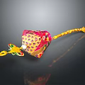 Colorful Peacock Patterned Decorative Household Item With Tassel And Knot Design