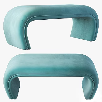 sofa stool bed end stool pedal 3d model
