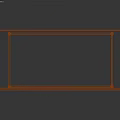 Modern Minimalist Chest of Drawers with White Vertical Slat Doors Wooden Top and Black Legs