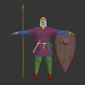 Modern Man Ancient Costume Ancient Soldier Costume Medieval Costume 3d model