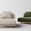 Modern Light Luxury Single Sofa 3d model