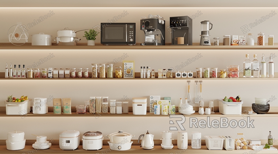 Kitchen Supplies Kitchen Appliances seasonings Bottle Pots and Pans Coffee Maker Rice Cooker Rice Cooker Oven Kettle Vegetable Basin Wall Breaking Machine model