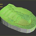 Ancient Stone Ruins Model With Steps Walls And Archaeological Site Features 3d model