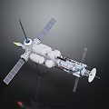 Advanced Orbital Space Station Equipment With Solar Panels Modules And Antennas