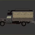 Various Military Vehicles Including Ambulance Cargo Trucks And Weapon Mounted Units