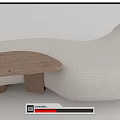 Modern shaped sofa multi-person curved sofa 3d model