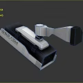 White And Black Laserflash Device Featuring Rotating Arm And Measurement Tool 3d model