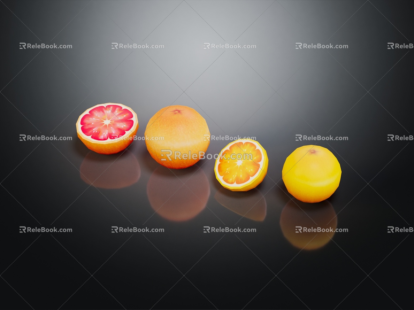 Modern Orange Orange Fruit 3d model