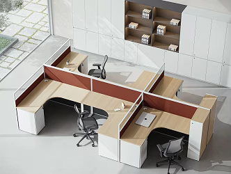 Modern open office area 3d model
