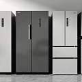 Modern refrigerator 3d model