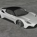 White Convertible Sports Car With Black Roof Sleek Design And Black Wheels