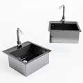 Stainless Steel Kitchen Sink With Modern Faucet For Home Kitchen Setup