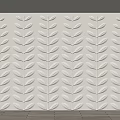 Modern Wall Paneling With Leaf Pattern Design 3d model