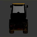 Yellow And Black JCB Loader Functional Vehicle With Front Bucket Large Tires And Cab