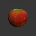 Daily Life Fresh Red Apple With Water Droplets On Shiny Surface And Dark Background
