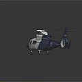 Modern Luxury Helicopter With Rotating Rotors White Blue Fuselage And Spacious Cockpit Design