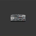 Detailed Industrial Control Panel With Various Buttons Knobs Gauges And Indicator Lights