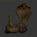 snake cobra venomous snake python reptile cold-blooded animal reptile 3d model