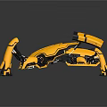 Modern Robot Mech Warrior Machine Battlearm Mechanical Battlearm Machine Warrior 3d model