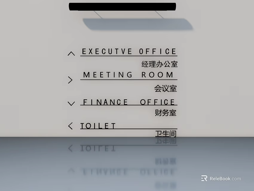 Functional Swing Door for Executive Office Meeting Room Finance Office Toilet 3d model 
