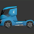 IVECO Blue Truck Futuristic Design With ETP FORWARD Branding Modern Wheels And Aerodynamic Structure