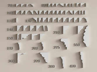 modern plaster line 3d model